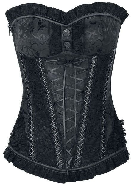 Corset  de Bedroom Stories - Crest - S à XL - pour Femme - noir - Bedroom Stories