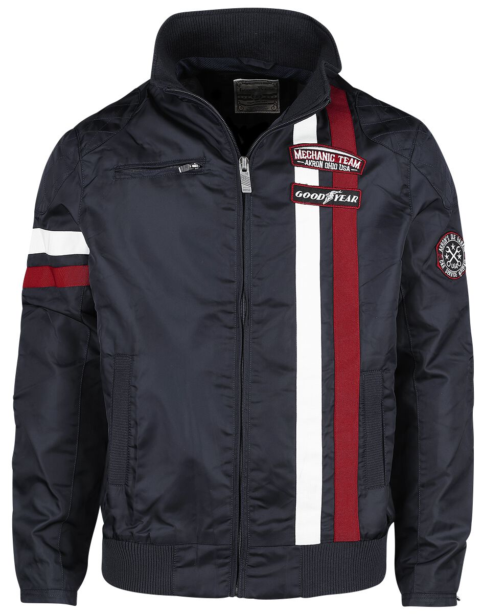 Veste mi-saison Rockabilly de GoodYear - Indiana - S à L - pour Homme - marine - Goodyear
