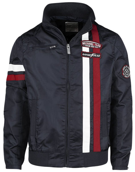 Veste mi-saison Rockabilly de GoodYear - Indiana - S à M - pour Homme - marine - Goodyear