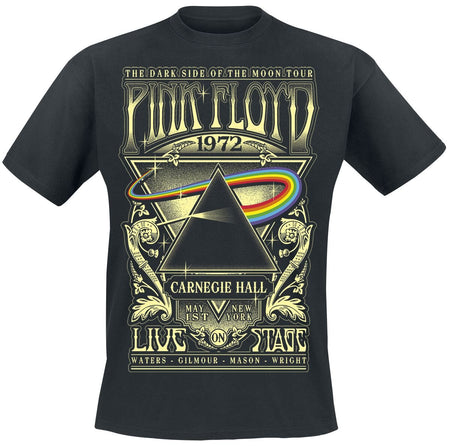 T-Shirt Manches courtes  de Pink Floyd - The Dark Side Of The Moon - Live On Stage 1972 - S à 5XL - pour Homme - noir - Pink Floyd