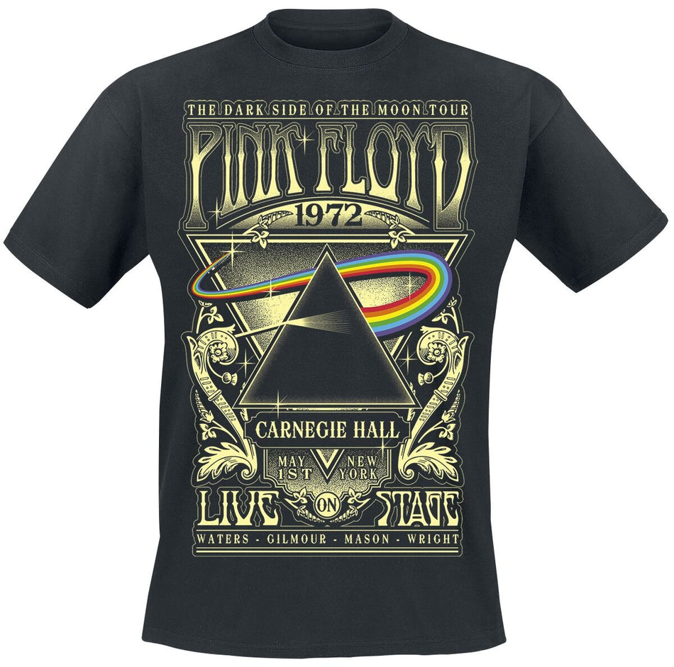 T-Shirt Manches courtes  de Pink Floyd - The Dark Side Of The Moon - Live On Stage 1972 - S à 5XL - pour Homme - noir - Pink Floyd