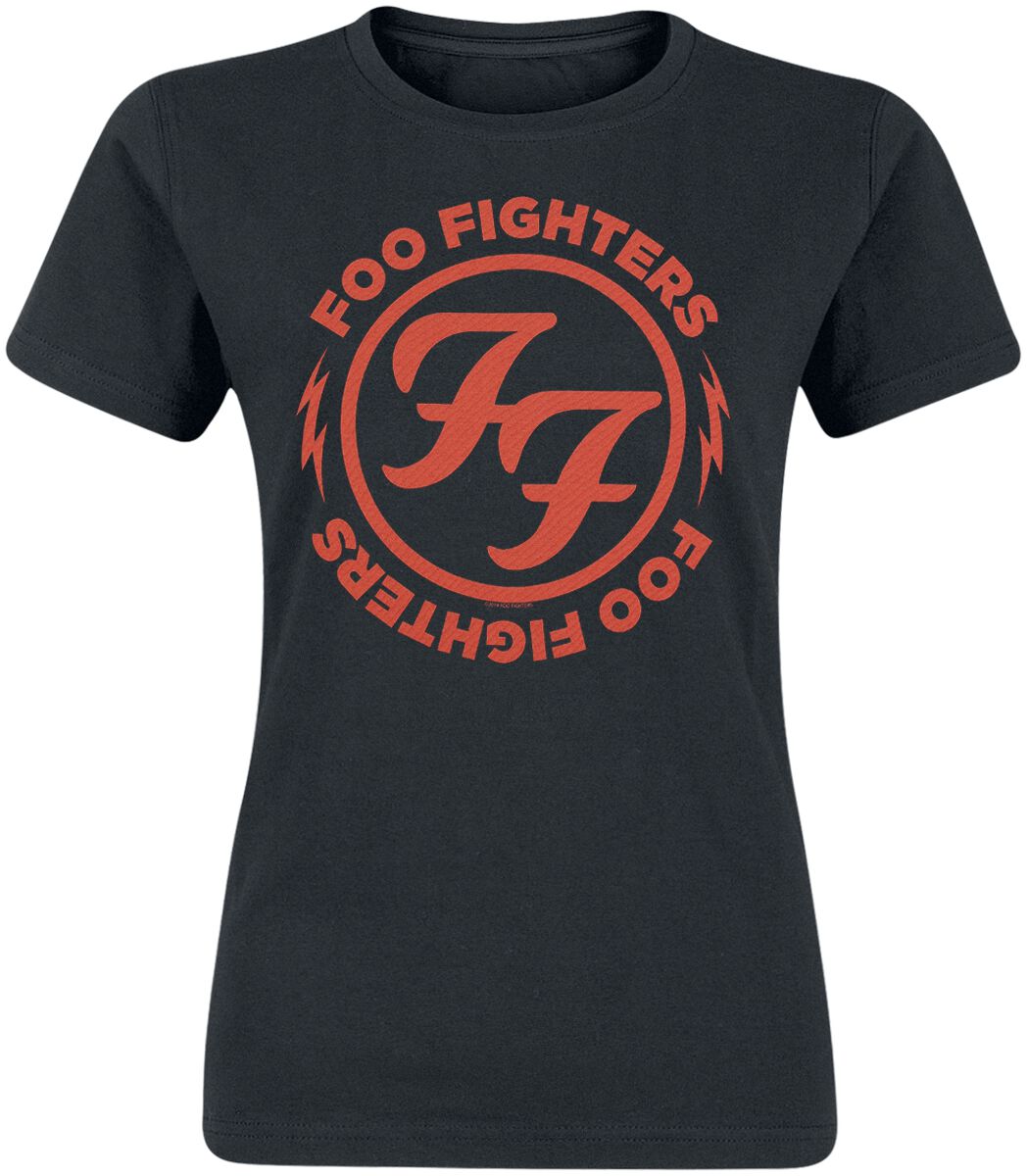 T-Shirt Manches courtes  de Foo Fighters - Logo Red Circle - S à XXL - pour Femme - noir - Foo Fighters
