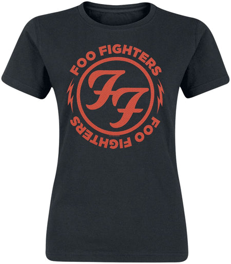 T-Shirt Manches courtes  de Foo Fighters - Logo Red Circle - S à XXL - pour Femme - noir - Foo Fighters