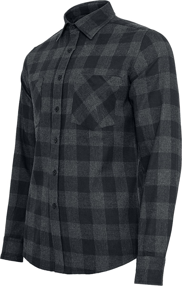Chemise manches longues Rockabilly de Urban Classics - Chemise À Carreaux En Flannelle - S à 5XL - pour Homme - noir/gris - Urban Classics - View 2