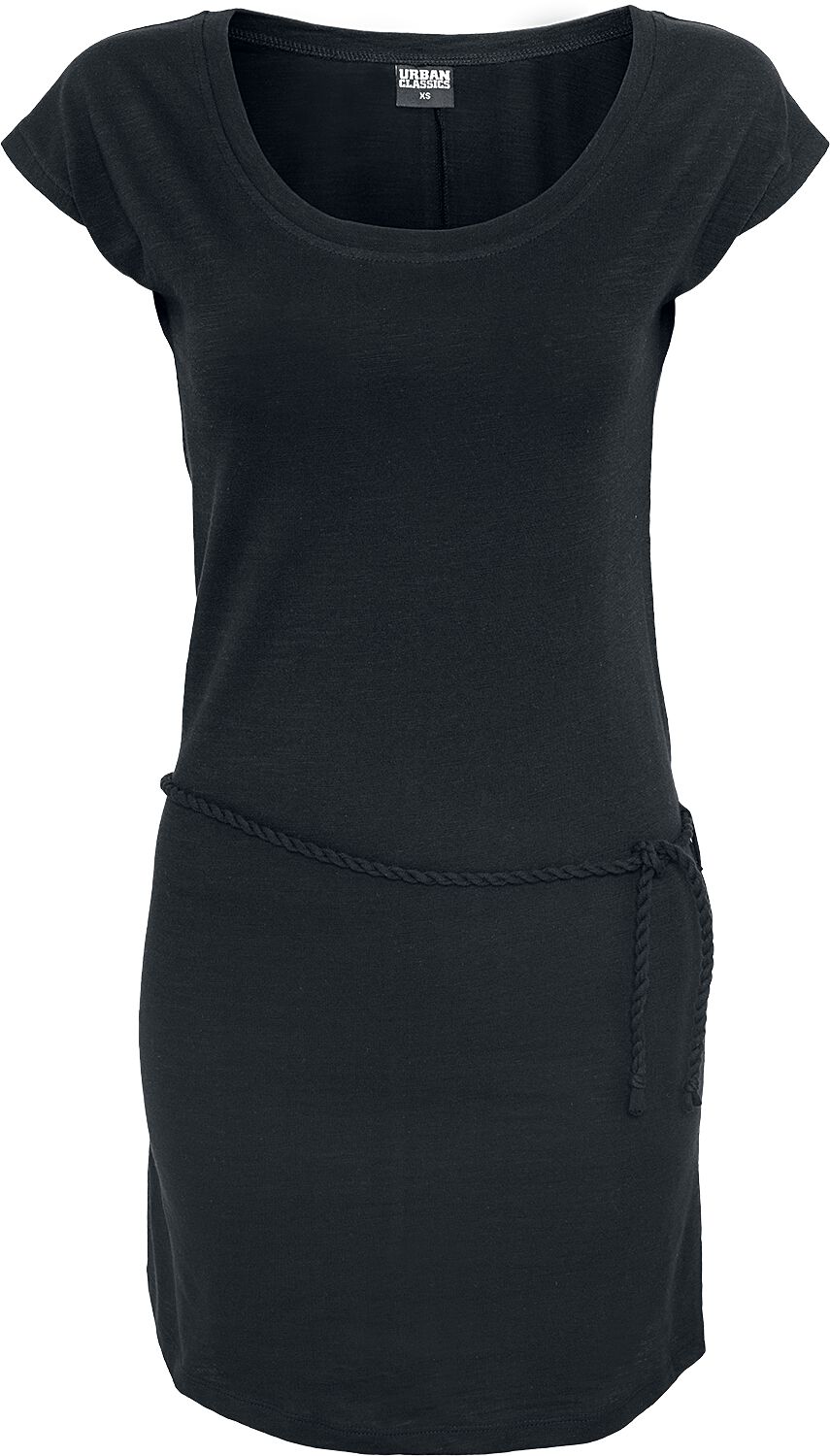 Robe courte  de Urban Classics - Ladies Slub Jersey Dress - XS à 5XL - pour Femme - noir - Urban Classics