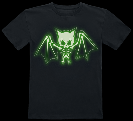 T-shirt Fun de Tierisch - Enfants - Squelette Chauve-Souris - 104 à 152 - pour filles & garçonse - noir - Tierisch - View 2