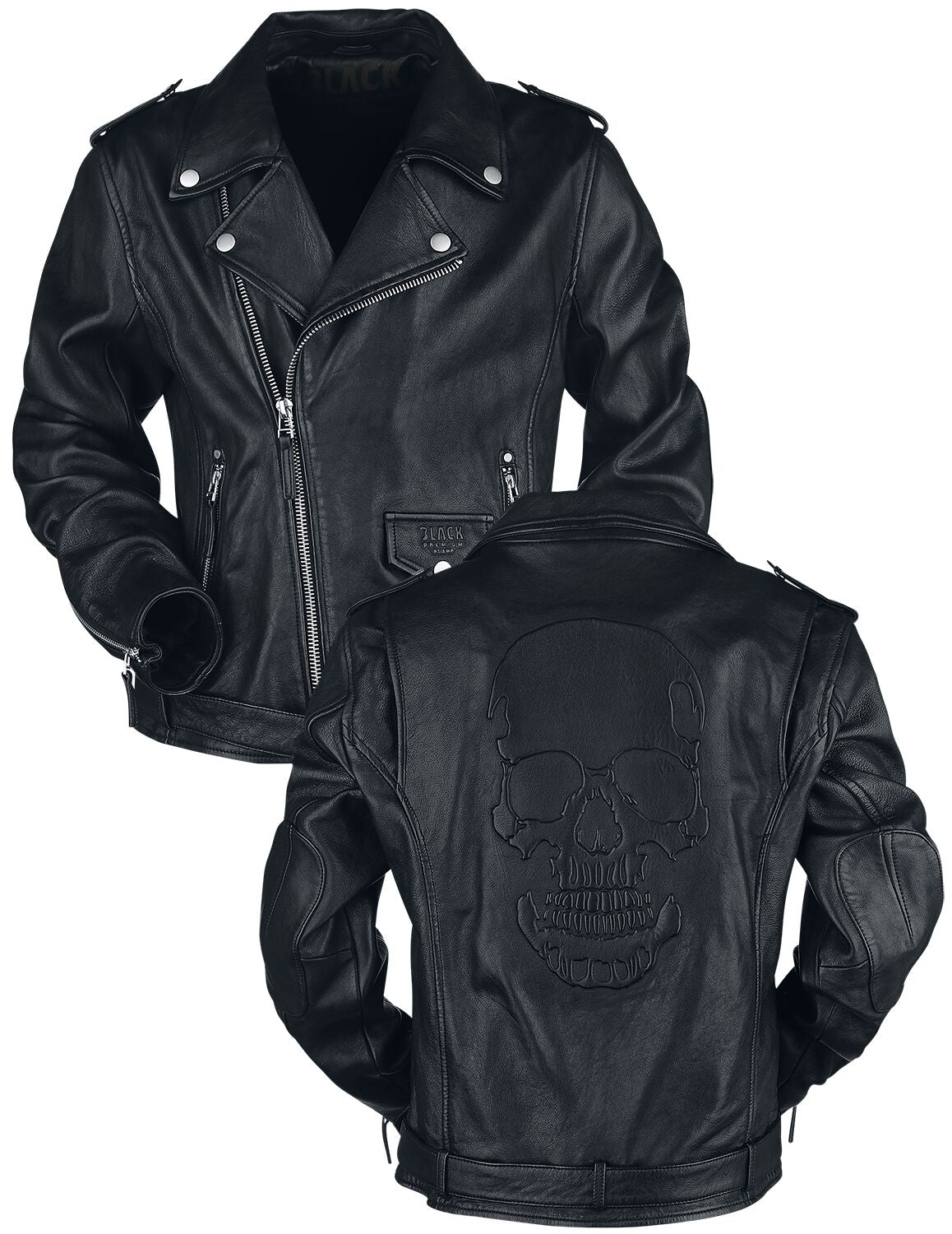 Veste en cuir Gothic de Black Premium by EMP - The Road Crew - S à XXL - pour Homme - noir - Black Premium by EMP
