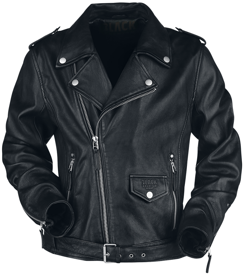 Veste en cuir Gothic de Black Premium by EMP - The Road Crew - S à L - pour Homme - noir - Black Premium by EMP - View 2