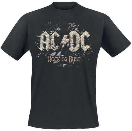 T-Shirt Manches courtes  de AC/DC - Rock Or Bust - S à 5XL - pour Homme - noir - AC/DC