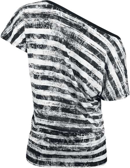 T-Shirt Manches courtes  de RED by EMP - Can You Read My Mind - XS à 5XL - pour Femme - noir/blanc - RED by EMP - View 2