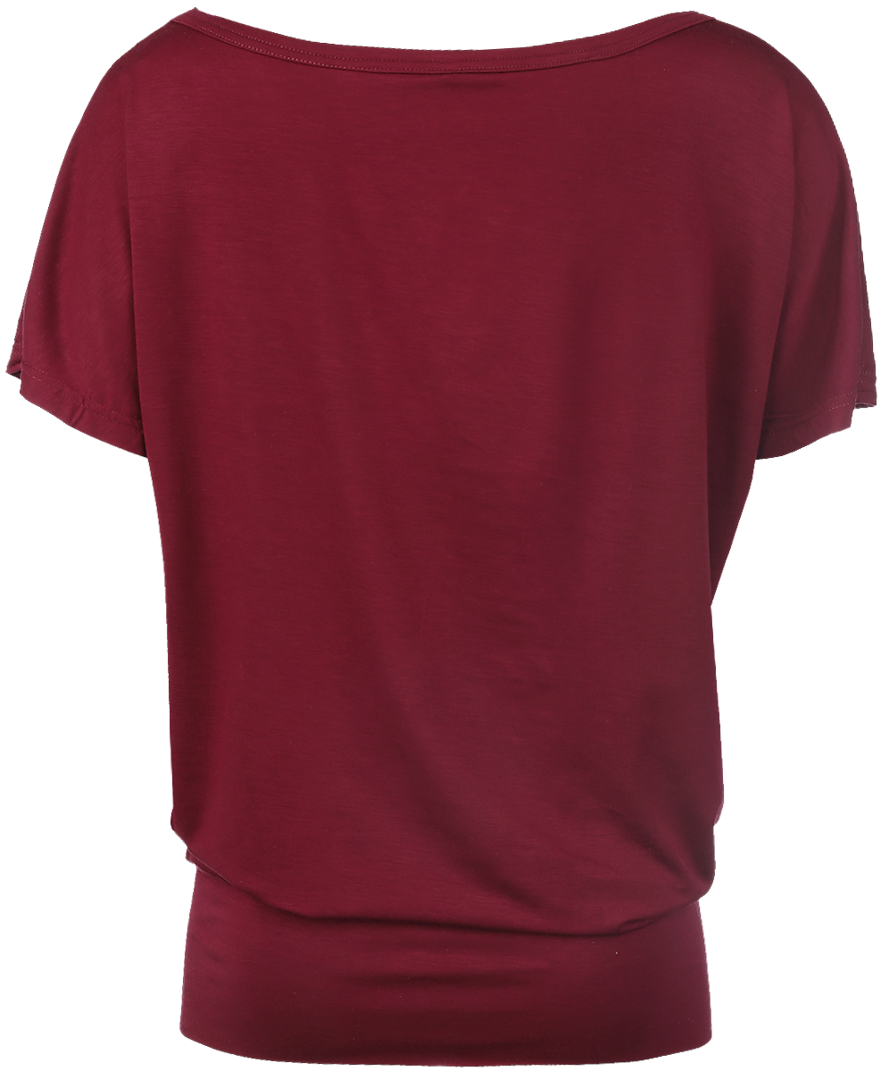 T-Shirt Manches courtes  de RED by EMP - Can You Read My Mind - XS à 5XL - pour Femme - bordeaux - RED by EMP - View 2