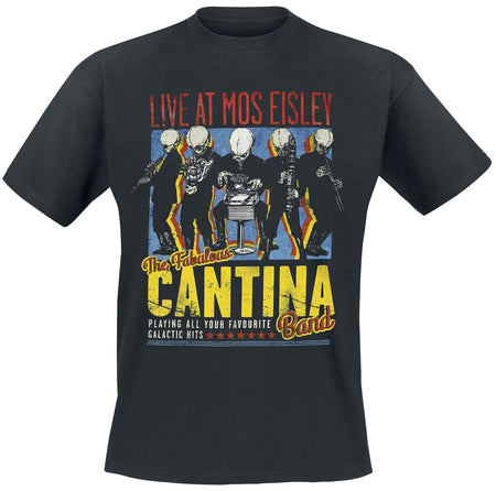 T-Shirt Manches courtes Disney de Star Wars - Cantina Band On Tour - S à 5XL - pour Homme - noir - Star Wars