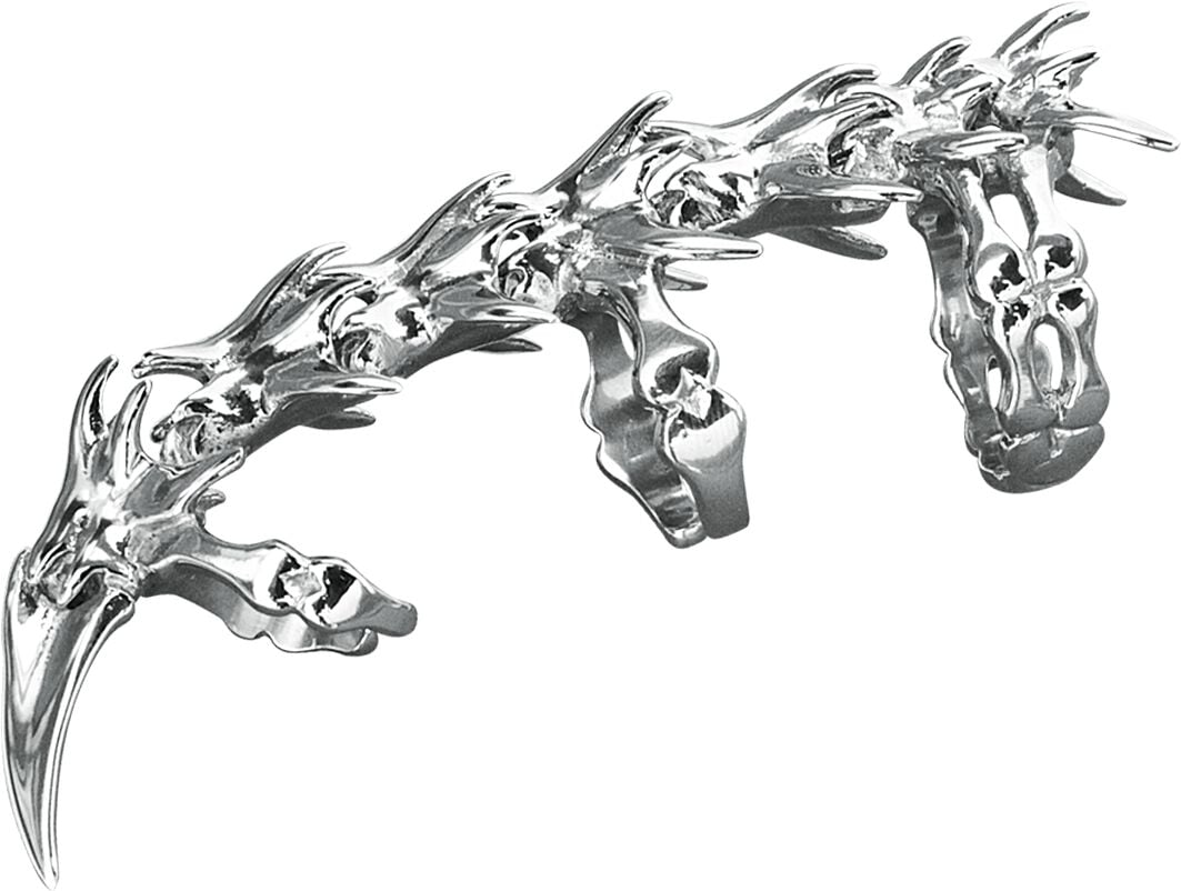 Bague  de etNox hard and heavy - Backbone - pour Femme - couleur argent - etNox hard and heavy