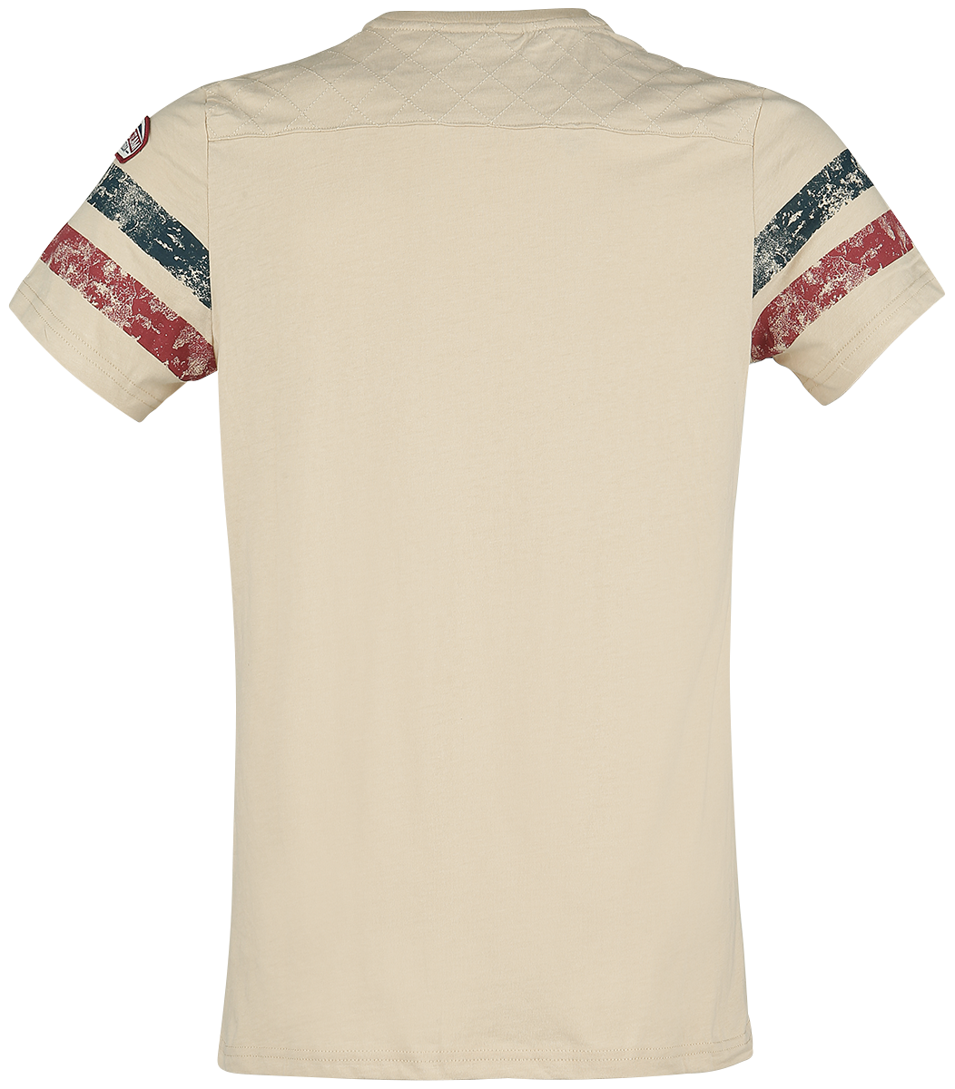 T-Shirt Manches courtes Rockabilly de GoodYear - Grand Bend - S à XXL - pour Homme - beige - Goodyear - View 2