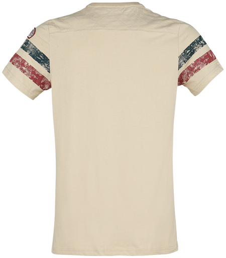 T-Shirt Manches courtes Rockabilly de GoodYear - Grand Bend - S à XXL - pour Homme - beige - Goodyear - View 2