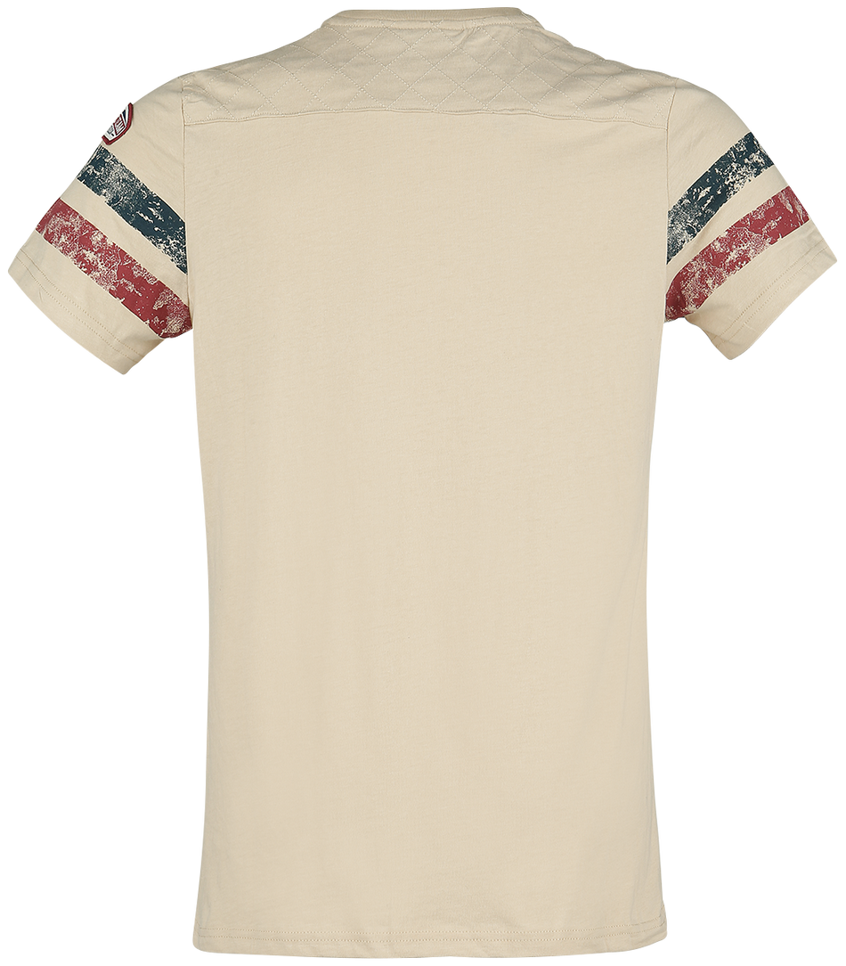 T-Shirt Manches courtes Rockabilly de GoodYear - Grand Bend - S à XXL - pour Homme - beige - Goodyear - View 2