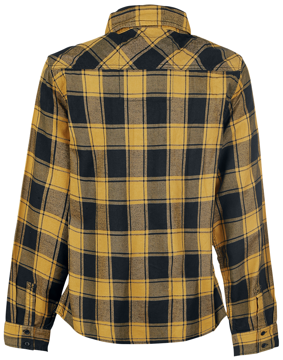 Chemise manches longues  de Brandit - Chemise À Carreaux - S à XXL - pour Homme - noir/jaune - Brandit - View 2