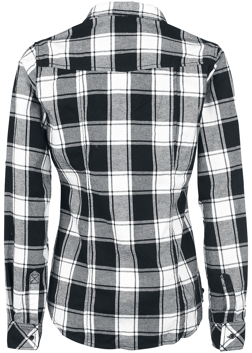 Chemise en flanelle  de Brandit - Chemise À Carreaux En Flannel Amy - S à 5XL - pour Femme - noir/blanc - Brandit - View 2