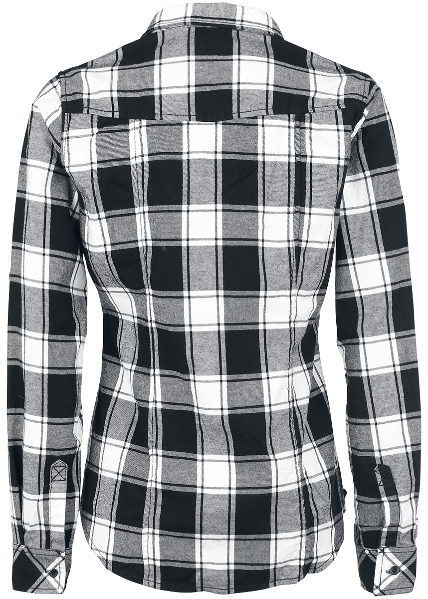 Chemise en flanelle  de Brandit - Chemise À Carreaux En Flannel Amy - S à 5XL - pour Femme - noir/blanc - Brandit - View 2