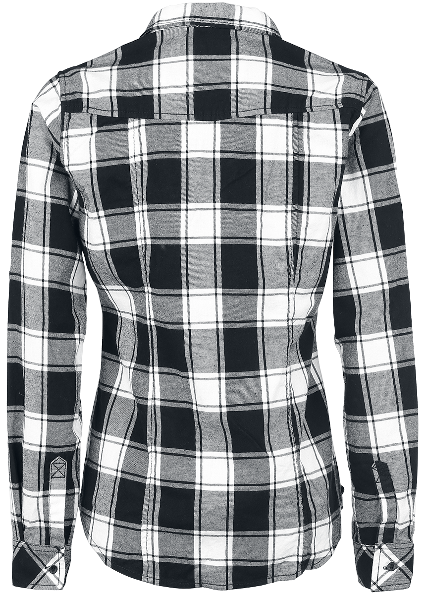 Chemise en flanelle  de Brandit - Chemise À Carreaux En Flannel Amy - S à 5XL - pour Femme - noir/blanc - Brandit - View 2