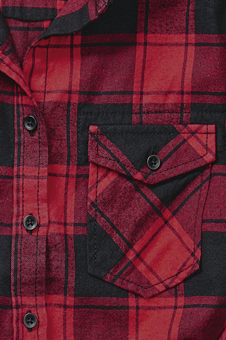 Chemise en flanelle  de Brandit - Chemise À Carreaux En Flannel Amy - L à 5XL - pour Femme - noir/rouge - Brandit - View 2