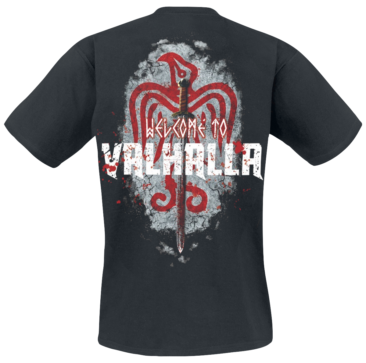 T-Shirt Manches courtes  de Vikings - Welcome To Valhalla - M à 5XL - pour Homme - noir - Vikings - View 2