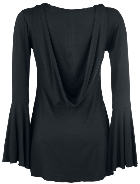 T-shirt manches longues Gothic de Gothicana by EMP - Bat Country - S à 5XL - pour Femme - noir - Gothicana by EMP - View 2