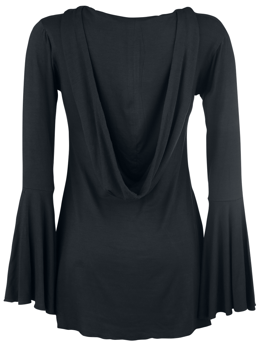 T-shirt manches longues Gothic de Gothicana by EMP - Bat Country - S à L - pour Femme - noir - Gothicana by EMP - View 2