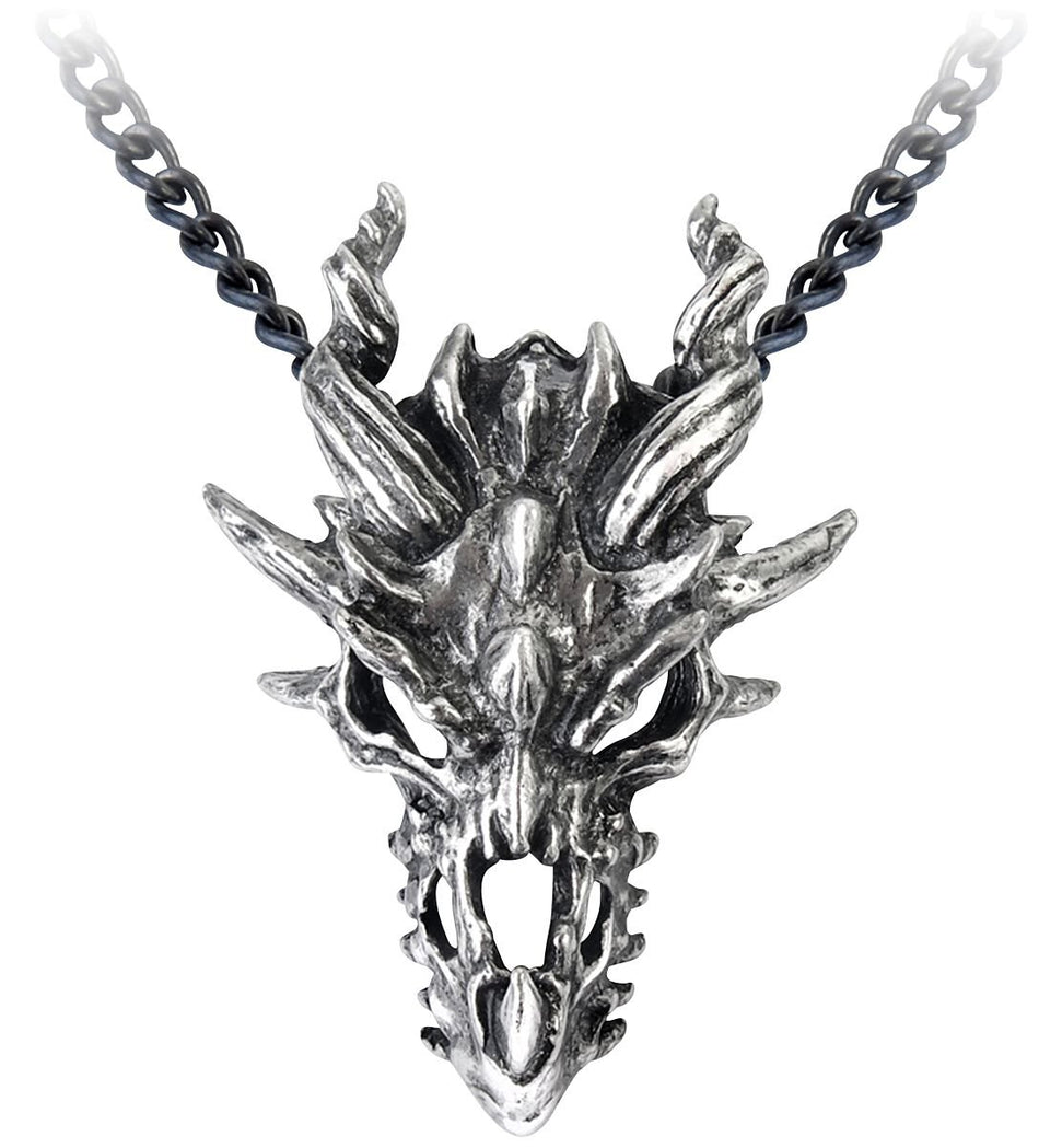 Collier Gothic de Alchemy Gothic - Dragon Skull - pour Unisexe - couleur argent - Alchemy Gothic