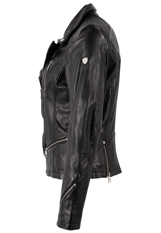 Veste en cuir  de Mauritius - Happy Silver - XS à 7XL - pour Femme - noir - Mauritius - View 2