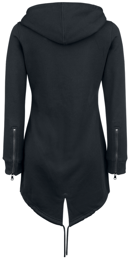 Sweat-shirt zippé à capuche  de Urban Classics - Ladies Sweat Parka - XS à 5XL - pour Femme - noir - Urban Classics - View 2