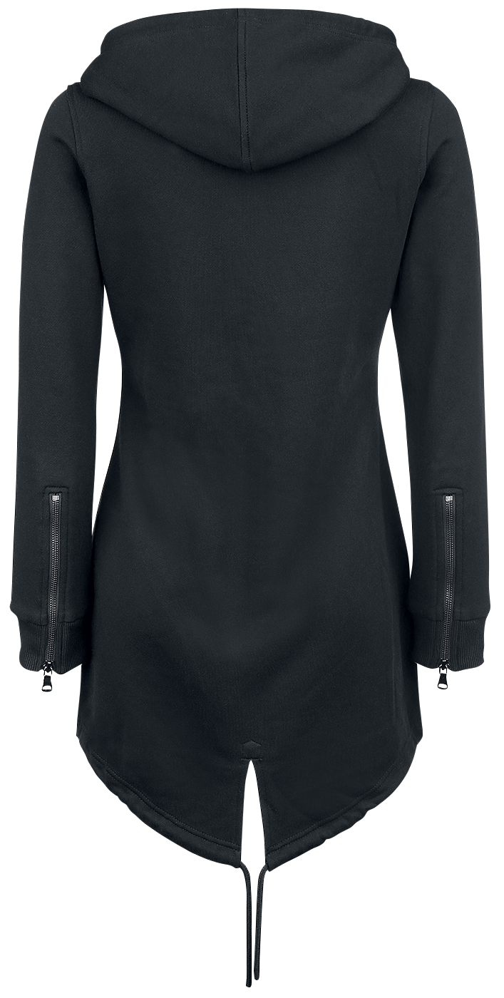 Sweat-shirt zippé à capuche  de Urban Classics - Ladies Sweat Parka - XS à 5XL - pour Femme - noir - Urban Classics - View 2