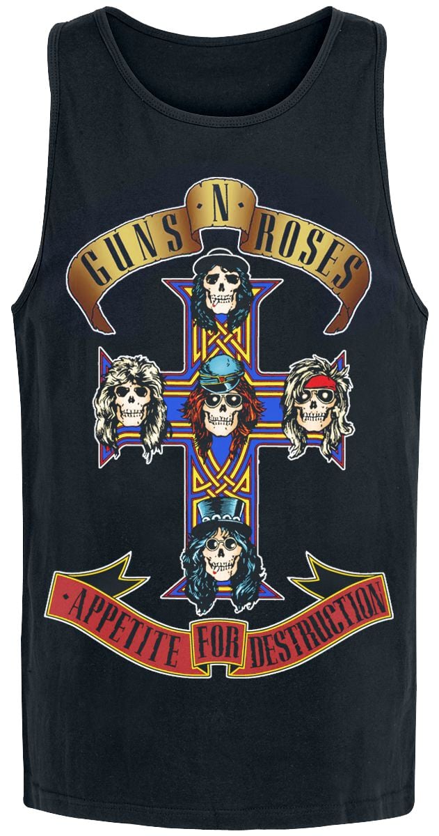 Débardeur  de Guns N' Roses - Appetite For Destruction - S à XXL - pour Homme - noir - Guns N' Roses
