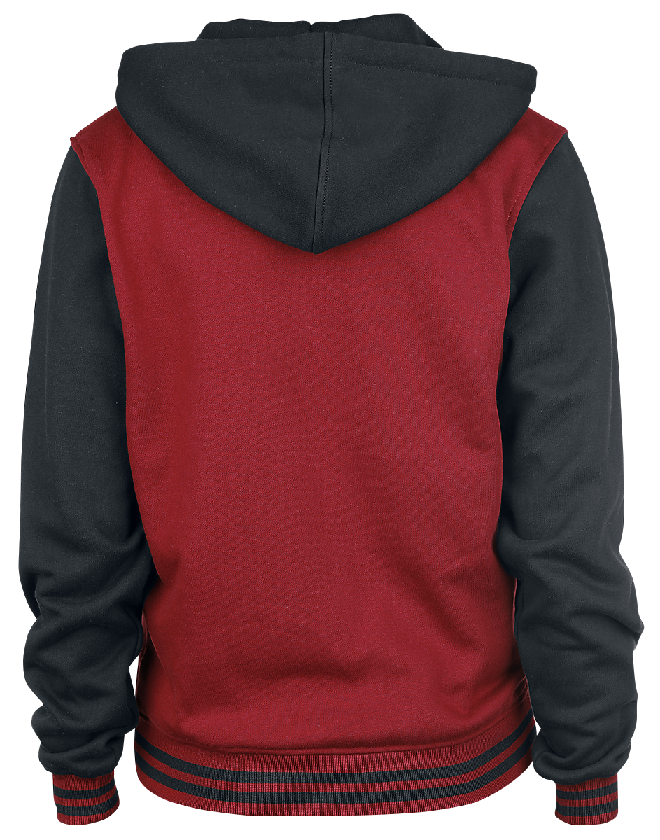 Sweat-shirt zippé à capuche  de RED by EMP - Sweat Zippé Bicolore - S à XXL - pour Homme - bordeaux/noir - RED by EMP - View 2