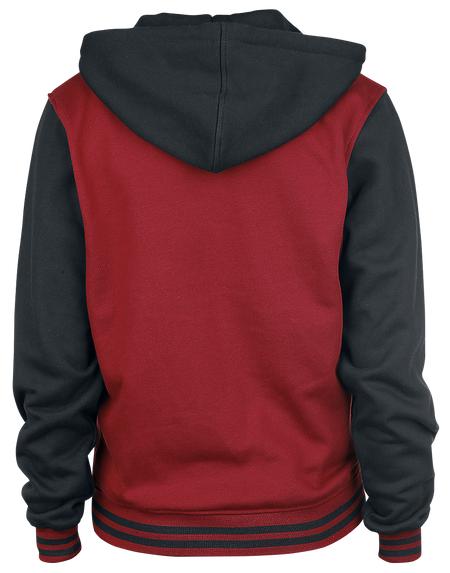 Sweat-shirt zippé à capuche  de RED by EMP - Sweat Zippé Bicolore - S à XXL - pour Homme - bordeaux/noir - RED by EMP - View 2
