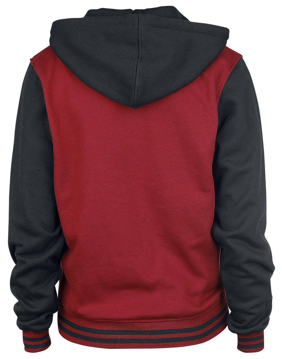 Sweat-shirt zippé à capuche  de RED by EMP - Sweat Zippé Bicolore - S à XXL - pour Homme - bordeaux/noir - RED by EMP - View 2