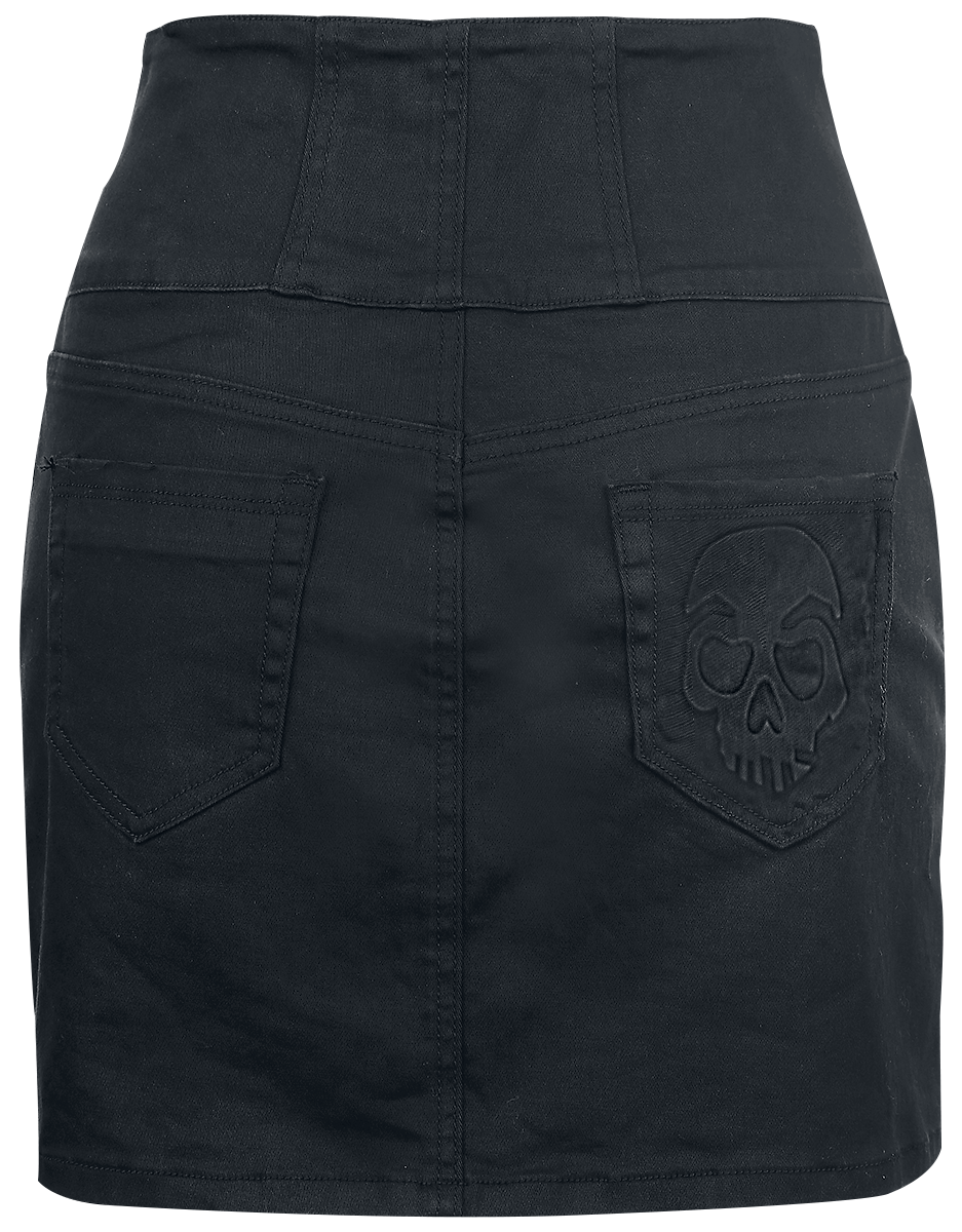 Jupe courte  de Rock Rebel by EMP - Miss Nothing - XS à 3XL - pour Femme - noir - Rock Rebel by EMP - View 2