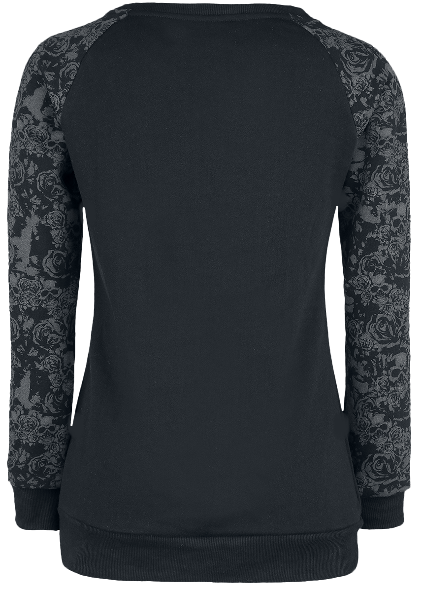 Sweat-shirt Gothic de Black Premium by EMP - Skull & Roses - XS à 3XL - pour Femme - noir - Black Premium by EMP - View 2