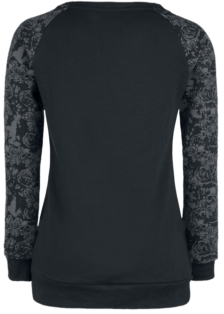 Sweat-shirt Gothic de Black Premium by EMP - Skull & Roses - XS à 3XL - pour Femme - noir - Black Premium by EMP - View 2