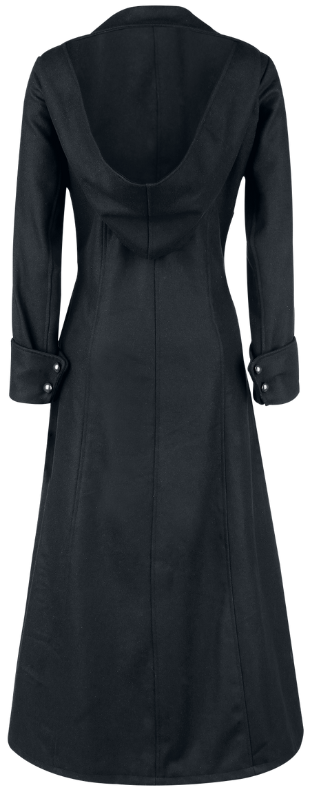 Manteau d'hiver Gothic de Gothicana by EMP - Desdemona - XS à 5XL - pour Femme - noir - Gothicana by EMP - View 2