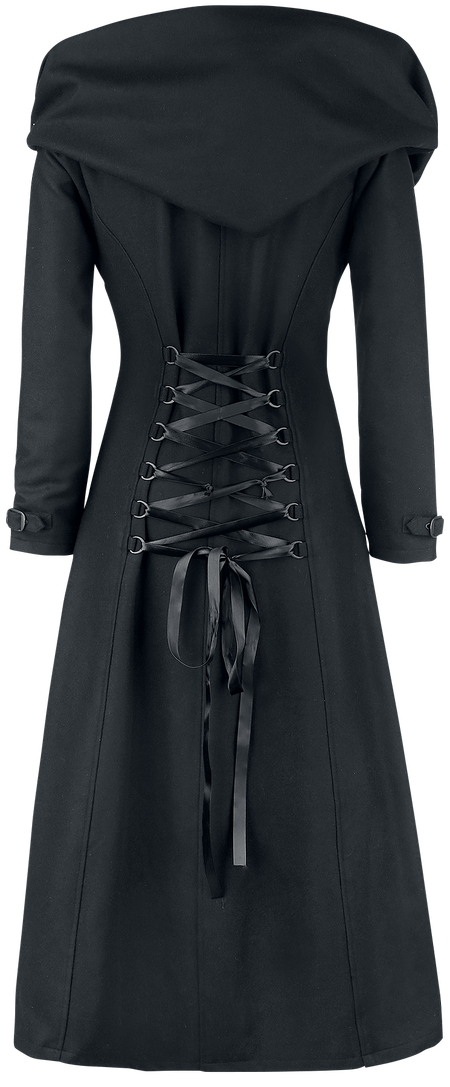 Manteau d'hiver Gothic de Gothicana by EMP - Cinderella - XS à M - pour Femme - noir - Gothicana by EMP - View 2