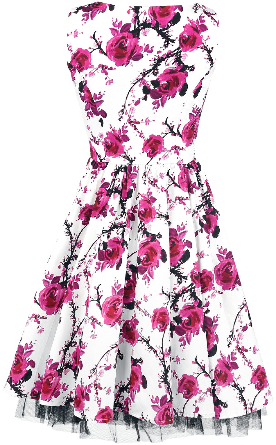 Robe mi-longue Rockabilly de H&R London - Robe Pink Floral - XS à XXL - pour Femme - blanc/rose - H&R London - View 2