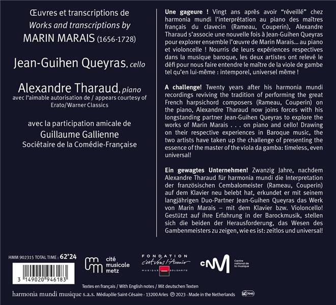 Marin Marais: Folies d'Espagne, La Rêveuse & Other Works - Front Cover