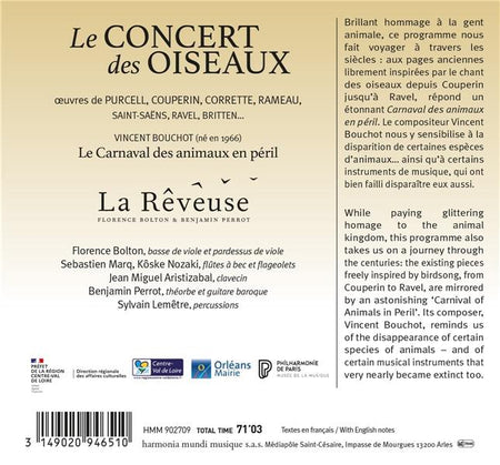 Le Concert des Oiseaux. Vincent Bouchot: Le Carnaval des animaux en péril - Front Cover