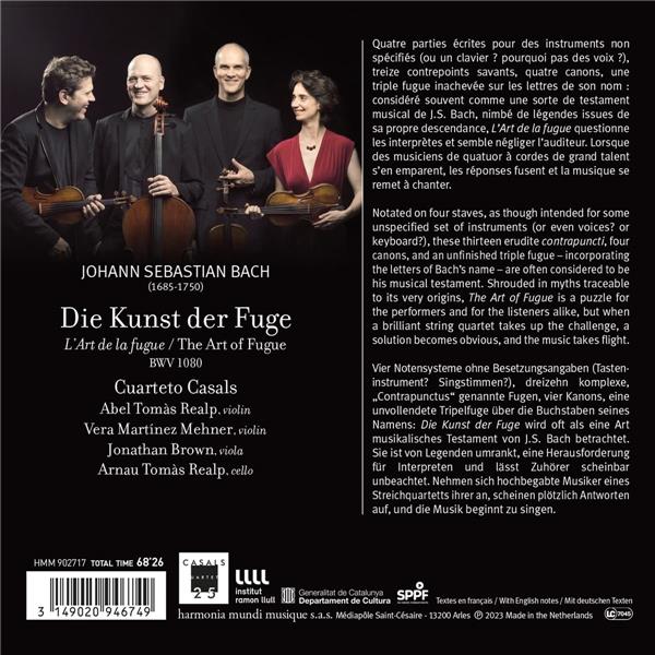J.S. Bach: The Art of Fugue - Front Cover