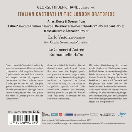 Handel's Italians : Italian Castrati In The London Oratorios - Front Cover