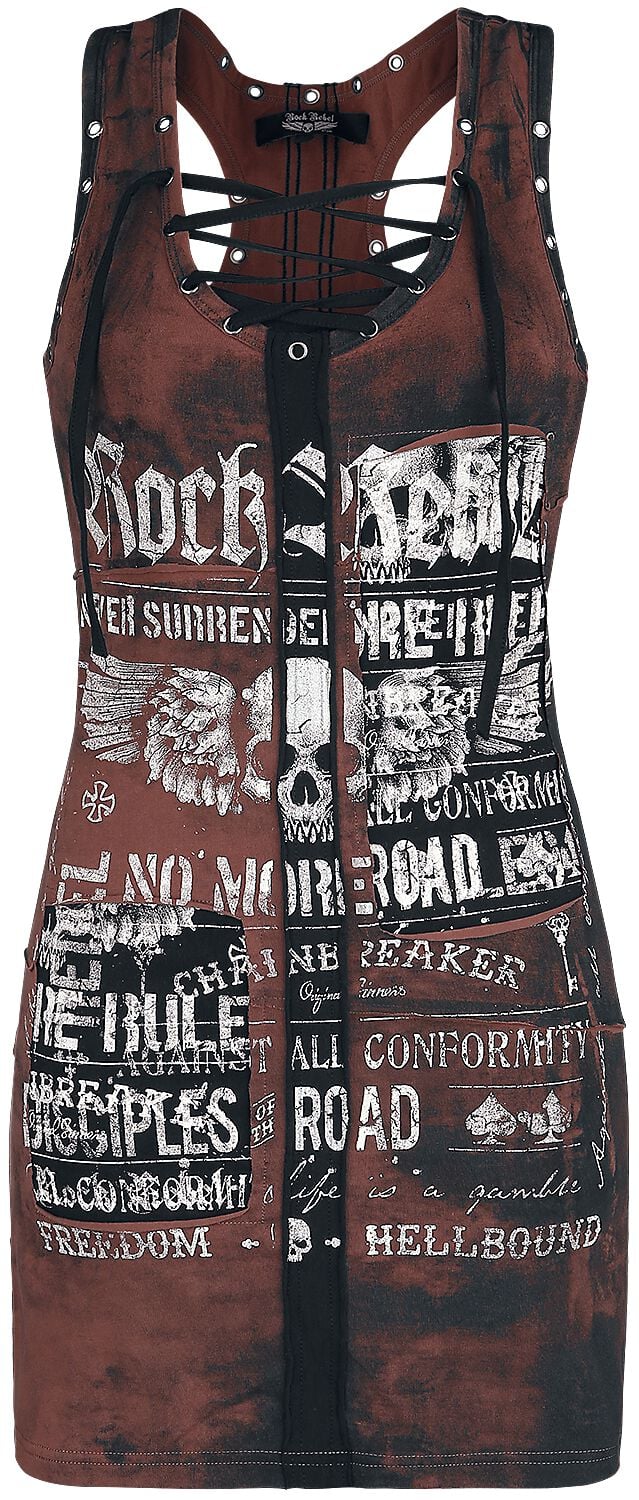 Robe courte  de Rock Rebel by EMP - Stay A Little Longer - S à XXL - pour Femme - marron - Rock Rebel by EMP