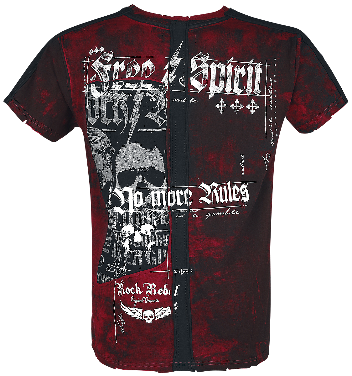 T-Shirt Manches courtes  de Rock Rebel by EMP - Rebel Soul - S à XXL - pour Homme - bordeaux - Rock Rebel by EMP - View 2