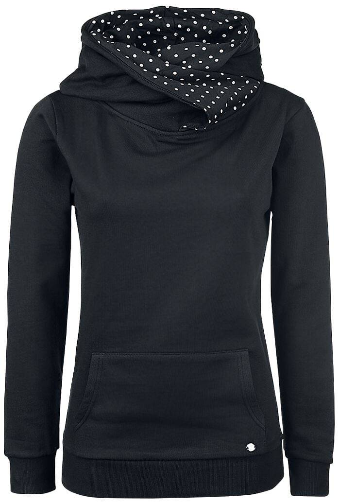 Sweat-shirt à capuche Gothic de Pussy Deluxe - Cross Over Dotty - S à 3XL - pour Femme - noir - Pussy Deluxe
