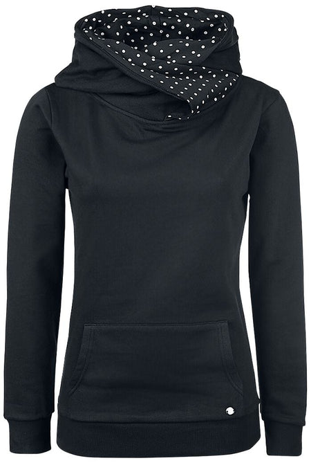 Sweat-shirt à capuche Gothic de Pussy Deluxe - Cross Over Dotty - S à 3XL - pour Femme - noir - Pussy Deluxe